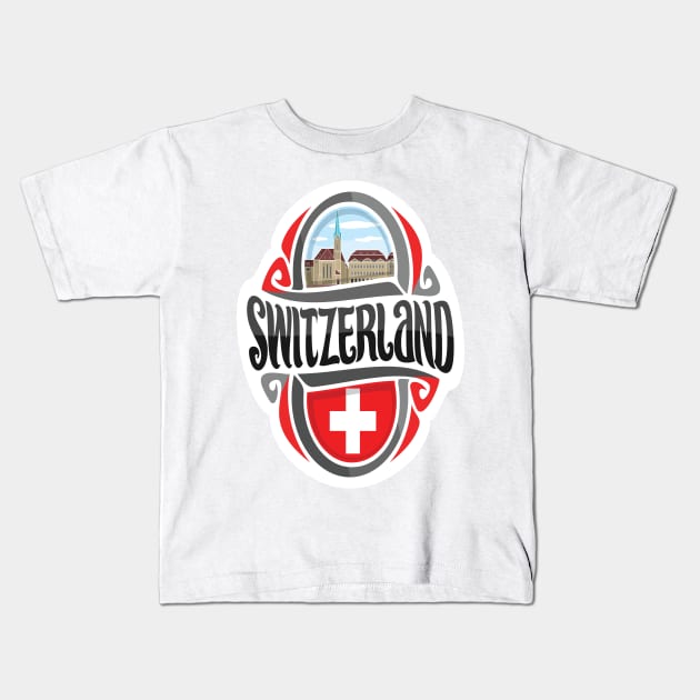 Switzerland Kids T-Shirt by ProjectX23Red